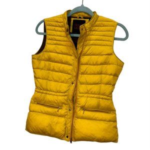 olivia miller marigold yellow quilted down zip up puffer vest S
